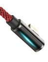 Kabel USB-C do Lightning kątowy Baseus Legend Series, PD, 20W, 1m (czerwony)