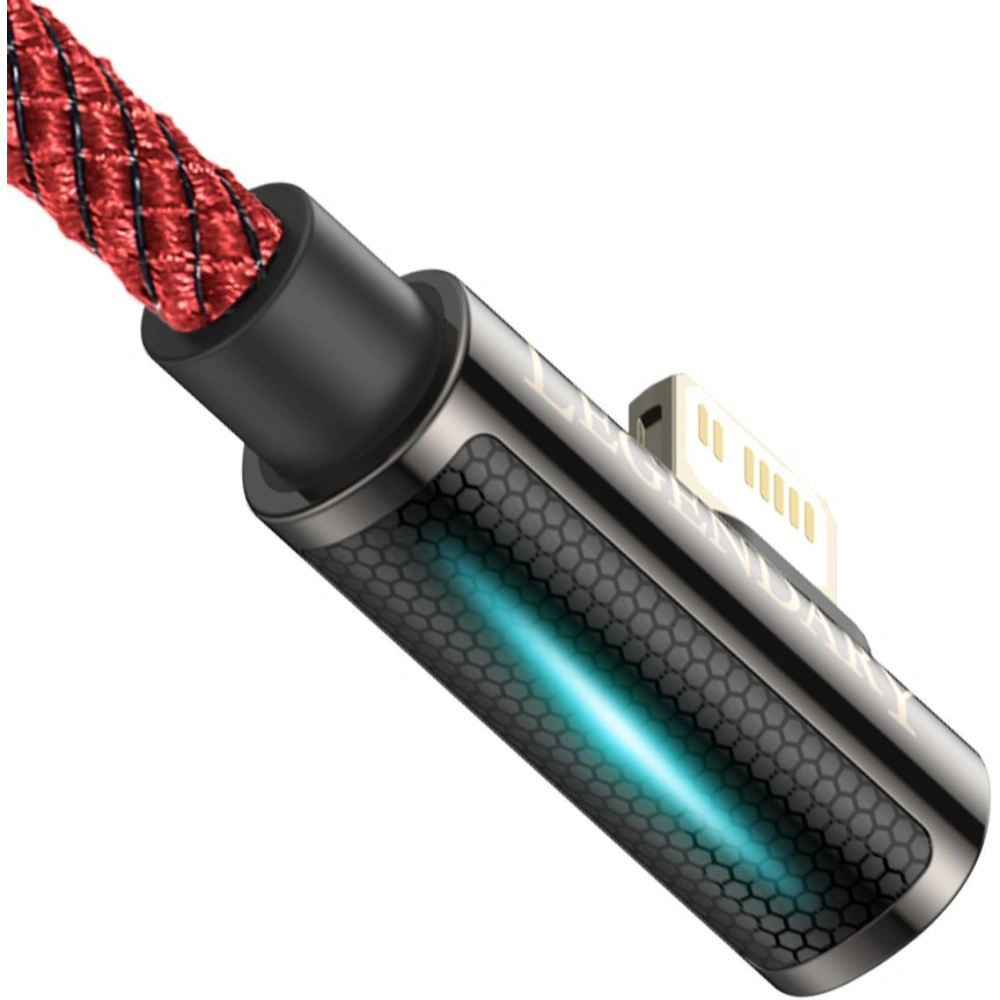 Kabel USB-C do Lightning kątowy Baseus Legend Series, PD, 20W, 1m (czerwony)