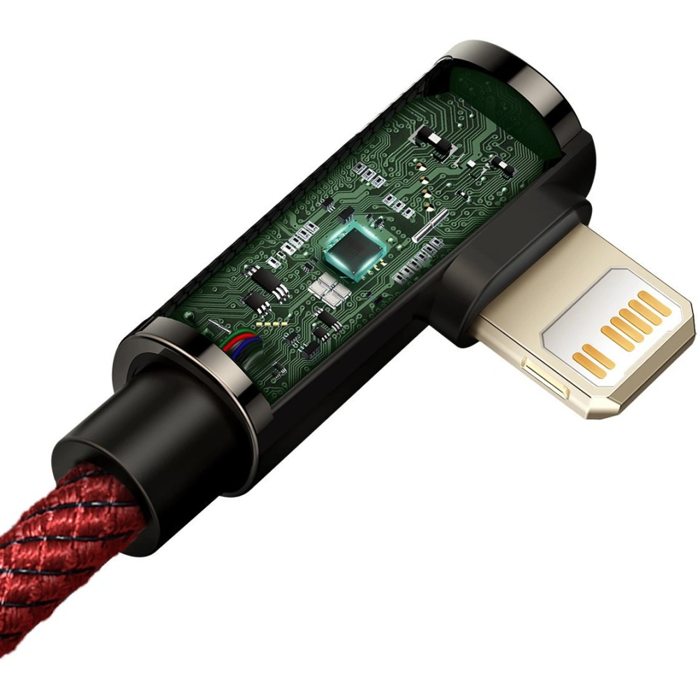 Kabel USB-C do Lightning kątowy Baseus Legend Series, PD, 20W, 1m (czerwony)