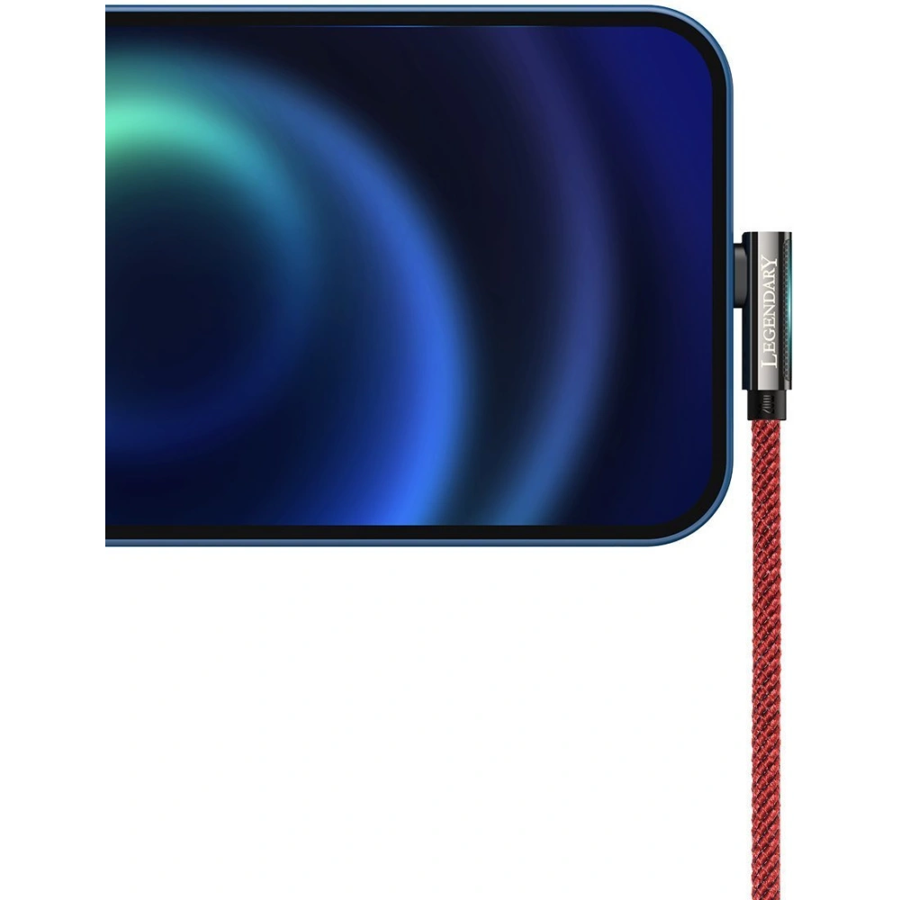 Kabel USB-C na Lightning úhlový Baseus Legend Series, PD, 20W, 1m (červený)