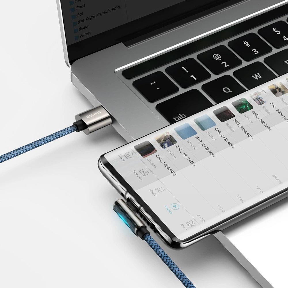 Hurtownia GSM - Kabel USB do USB-C kątowy Baseus Legend Series, 66W, 2m (niebieski) - BSU2876BLU - {ean13} - Hurt