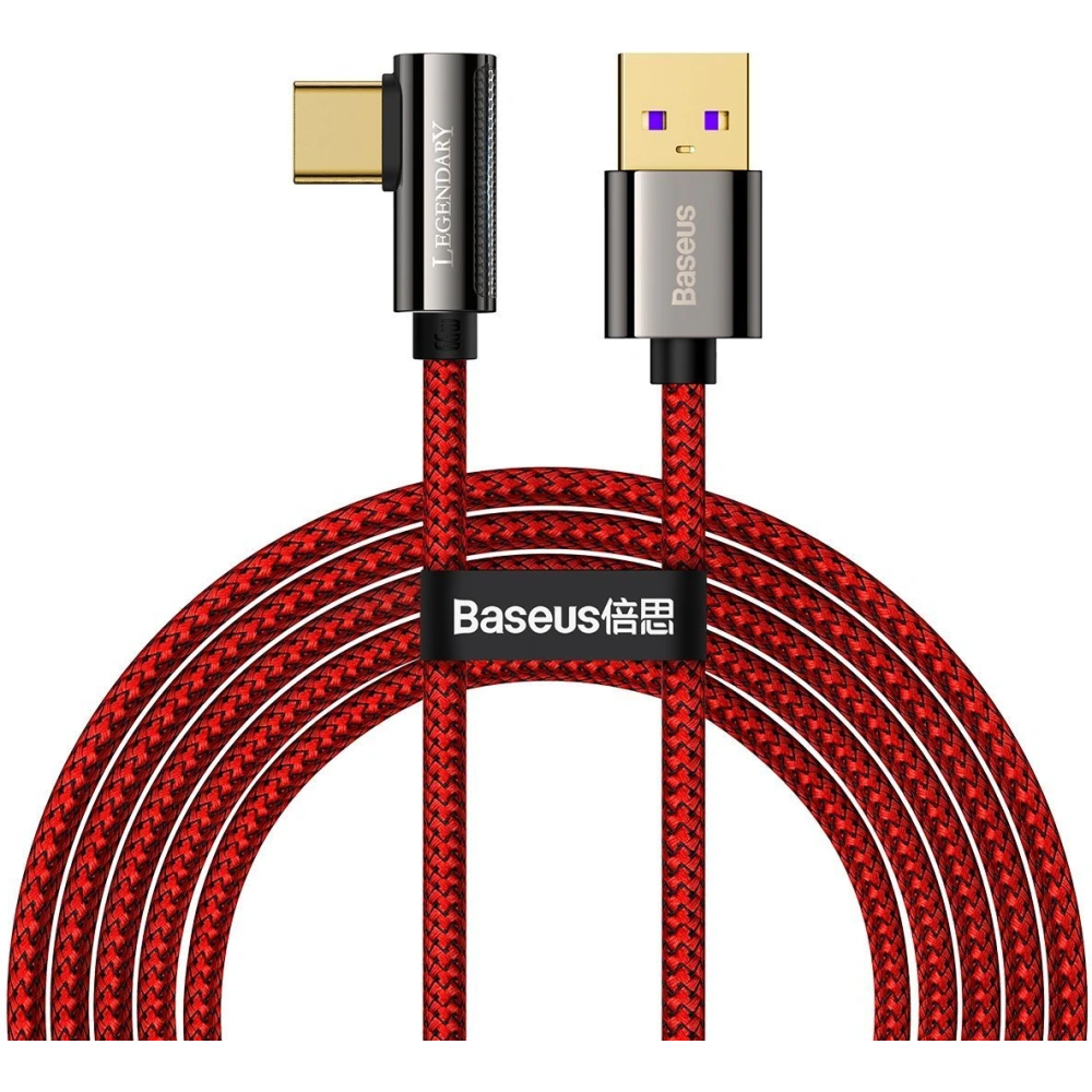 Hurtownia GSM - Kabel USB do USB-C kątowy Baseus Legend Series, 66W, 2m (czerwony) - BSU2877RED - {ean13} - Hurt