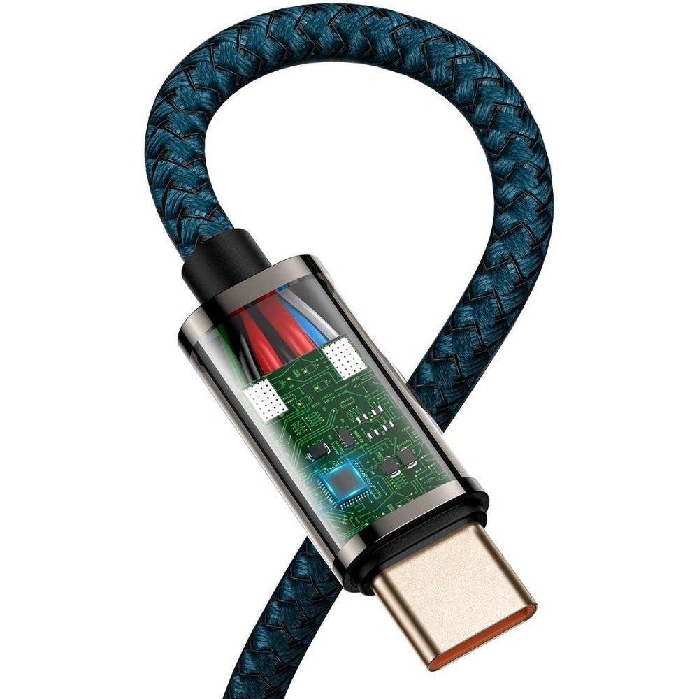 Hurtownia GSM - Kabel USB-C do USB-C kątový Baseus Legend Series, PD, 100W, 1m (modrý) - BSU2878BLU - {ean13} - Hurt