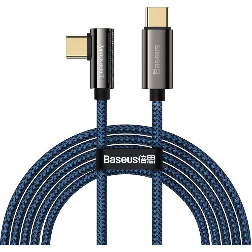 Hurtownia GSM - Kabel USB-C do USB-C klenutý Baseus Legend Series, PD, 100W, 2m (modrý) - BSU2879BLU - {ean13} - Hurt