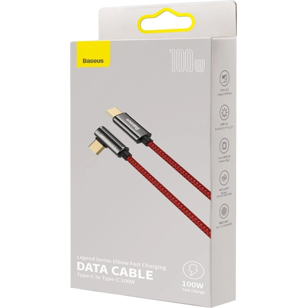 Wholesale Cable USB-C to USB-C Baseus Legend Series, PD, 100W, 2m (red) - BSU2881RED - {ean13} - Hurt