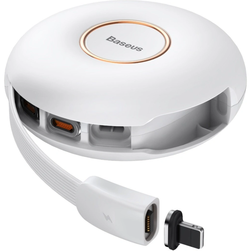 Hurtownia GSM - Kabel USB magnetický Baseus Zinc 3w1 USB-C / Lightning / Micro 20W, 1m (bílý) - BSU2883WHT - {ean13} - Hurt