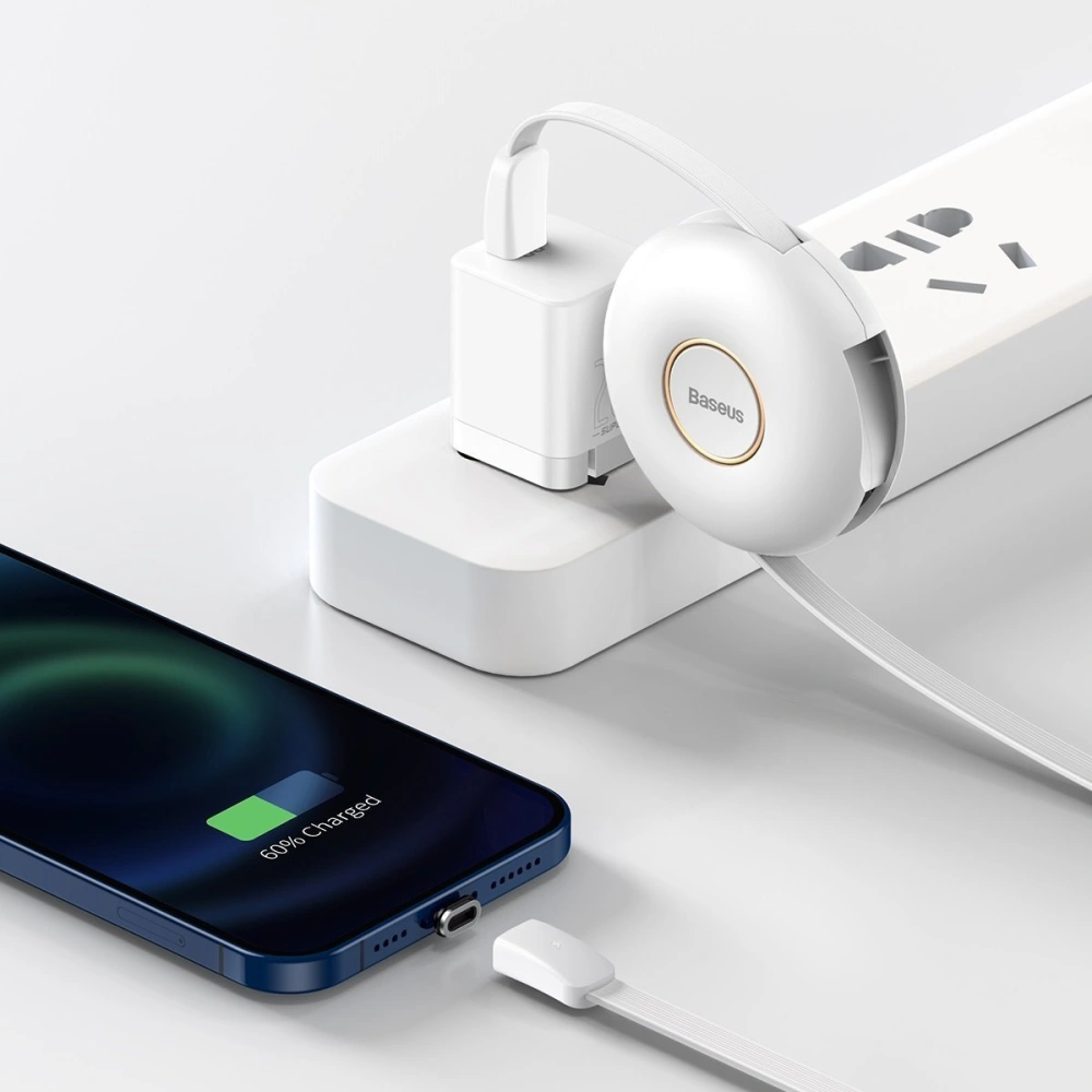 Hurtownia GSM - Kabel USB magnetický Baseus Zinc 3w1 USB-C / Lightning / Micro 20W, 1m (bílý) - BSU2883WHT - {ean13} - Hurt