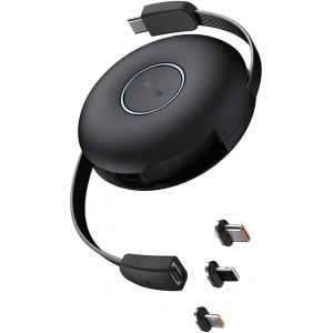 Magnetic USB cable Baseus Zinc 3in1 USB-C / Lightning / Micro 20W, 1m (black)
