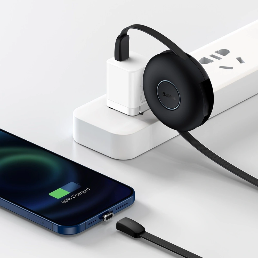Hurtownia GSM - Kabel USB magnetický Baseus Zinc 3w1 USB-C / Lightning / Micro 20W, 1m (černý) - BSU2884BLK - {ean13} - Hurt