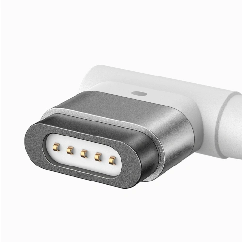 Kabel magnetyczny kątowy Baseus Zinc Magnetic, USB-C do MagSafe, 60W, 2m (biały)