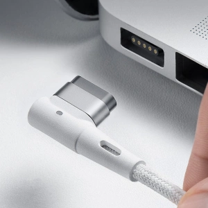 Hurtownia GSM - Kabel magnetyczny kątowy Baseus Zinc Magnetic, USB-C do MagSafe, 60W, 2m (biały) - BSU2885WHT - {ean13} - Hurt