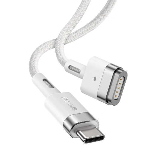 Kabel magnetyczny Baseus Zinc Magnetic, USB-C do MagSafe, 60W, 2m (biały)