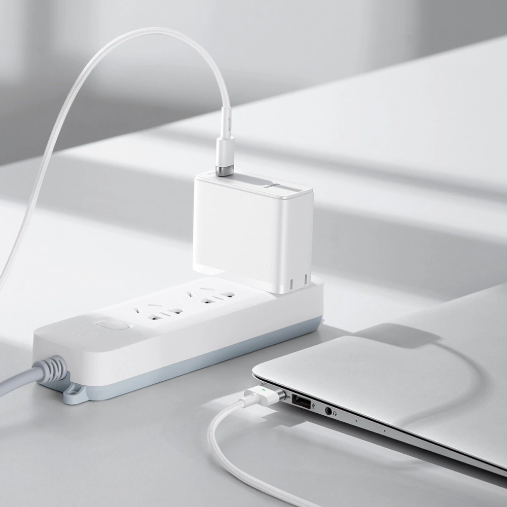 Hurtownia GSM - Kabel magnetický Baseus Zinc Magnetic, USB-C do MagSafe, 60W, 2m (bílý) - BSU2886WHT - {ean13} - Hurt