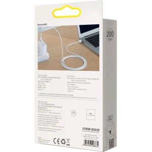 Hurtownia GSM - Kabel magnetyczny Baseus Zinc Magnetic, USB-C do MagSafe, 60W, 2m (biały) - BSU2886WHT - {ean13} - Hurt