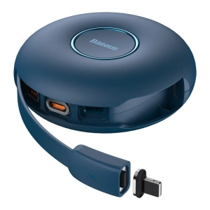 Magnetic USB cable Baseus Zinc 3in1 USB-C / Lightning / Micro 20W, 1m (blue)
