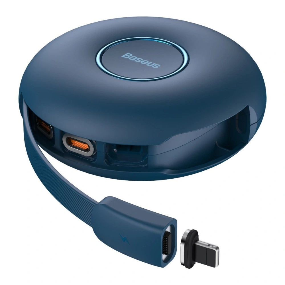 Hurtownia GSM - Kabel USB magnetický Baseus Zinc 3w1 USB-C / Lightning / Micro 20W, 1m (modrý) - BSU2888BLU - {ean13} - Hurt