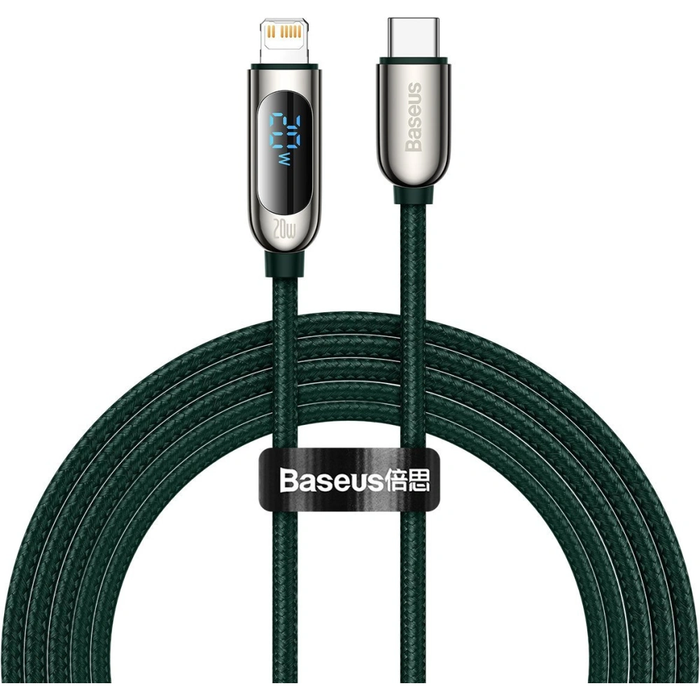 Kabel USB-C do Lightning Baseus Display, PD, 20W, 2m (zielony)