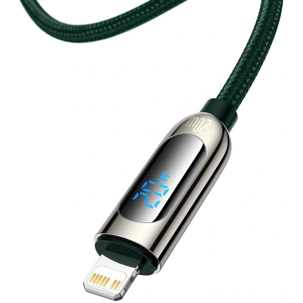 Kabel USB-C do Lightning Baseus Display, PD, 20W, 2m (zielony)