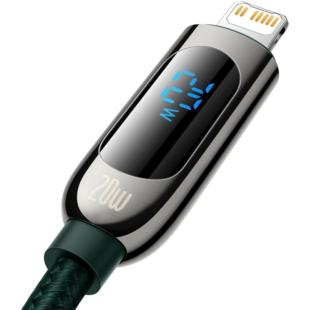 Kabel USB-C do Lightning Baseus Display, PD, 20W, 2m (zelený)