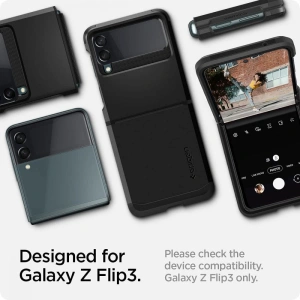 Wholesale Spigen Tough Armor Samsung Galaxy Z Flip 3 Black - SPN1681BLK - {ean13} - Hurt