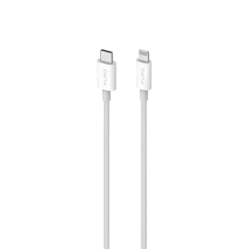 Kabel PURO Plain USB-C na Lightning MFi 2m (biały)