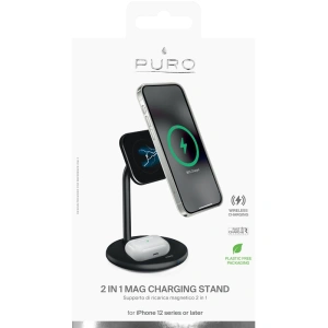 Hurtownia GSM - Podstawka z ładowarką bezprzewodową PURO Fast Charger 2in1 Mag Charging Stand - PUR447 - {ean13} - Hurt