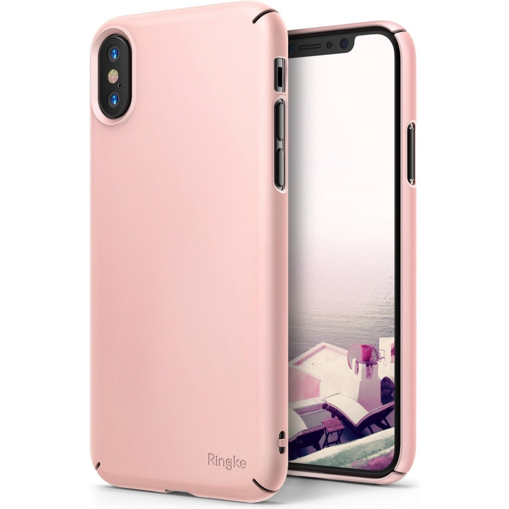 Hurtownia GSM - Etui Ringke Slim Apple iPhone X Peach Pink - RGK1485PNK - {ean13} - Hurt