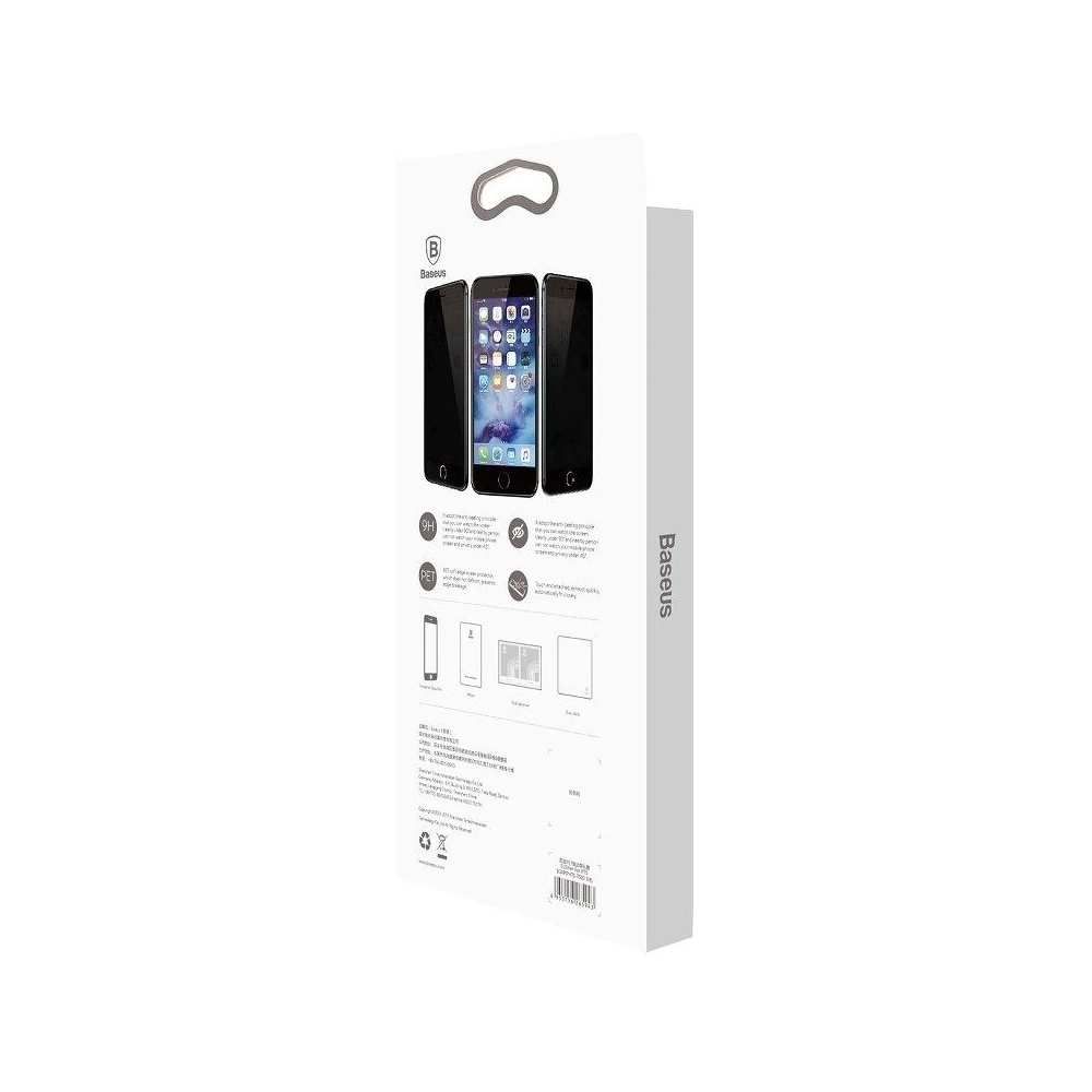 Wholesale Tempered Glass 3D Private Baseus 0.23mm Apple iPhone SE 2022/SE 2020/8/7 Black - BSU487BLK - {ean13} - Hurt