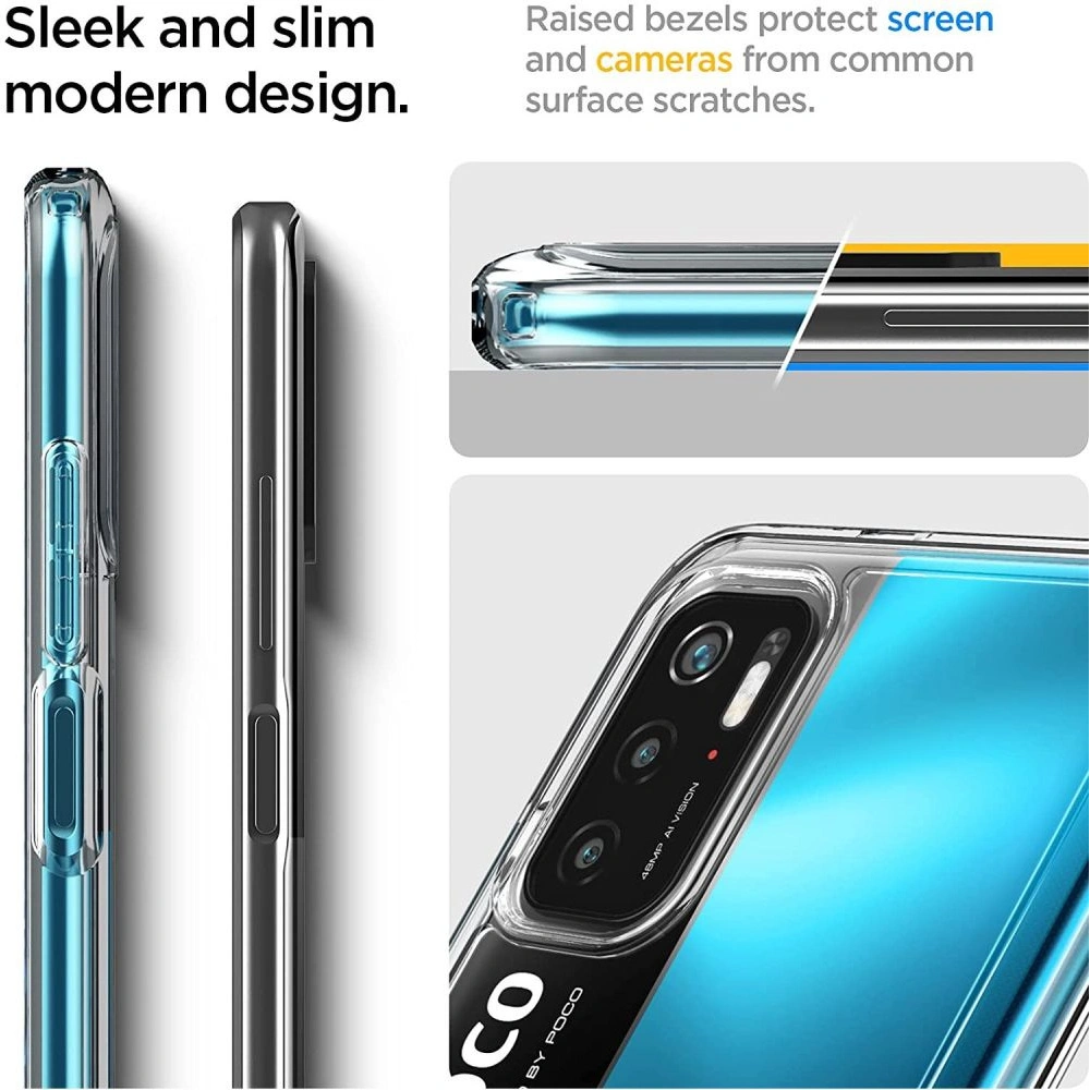 Hurtownia GSM - Etui Spigen Ultra Hybrid Pocophone M3 Pro 5G/Redmi Note 10 5G Crystal Clear - SPN1685CL - {ean13} - Hurt