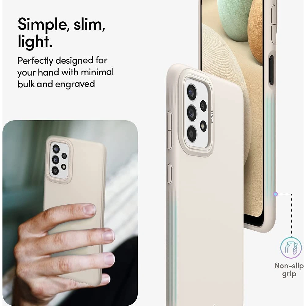 Hurtownia GSM - Etui Spigen Cyrill Stone Samsung Galaxy A52/A52s Cream - SPN1690CRE - {ean13} - Hurt