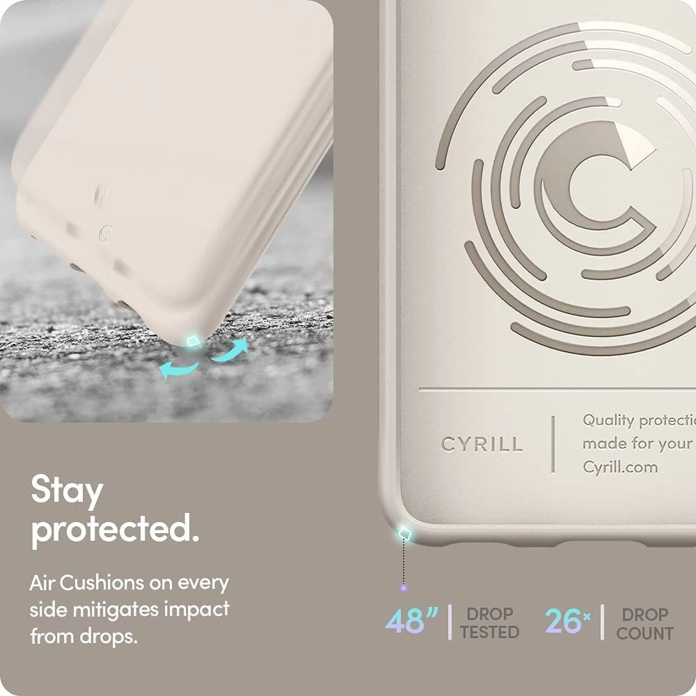 Hurtownia GSM - Etui Spigen Cyrill Stone Samsung Galaxy A52/A52s Krémová - SPN1690CRE - {ean13} - Hurt