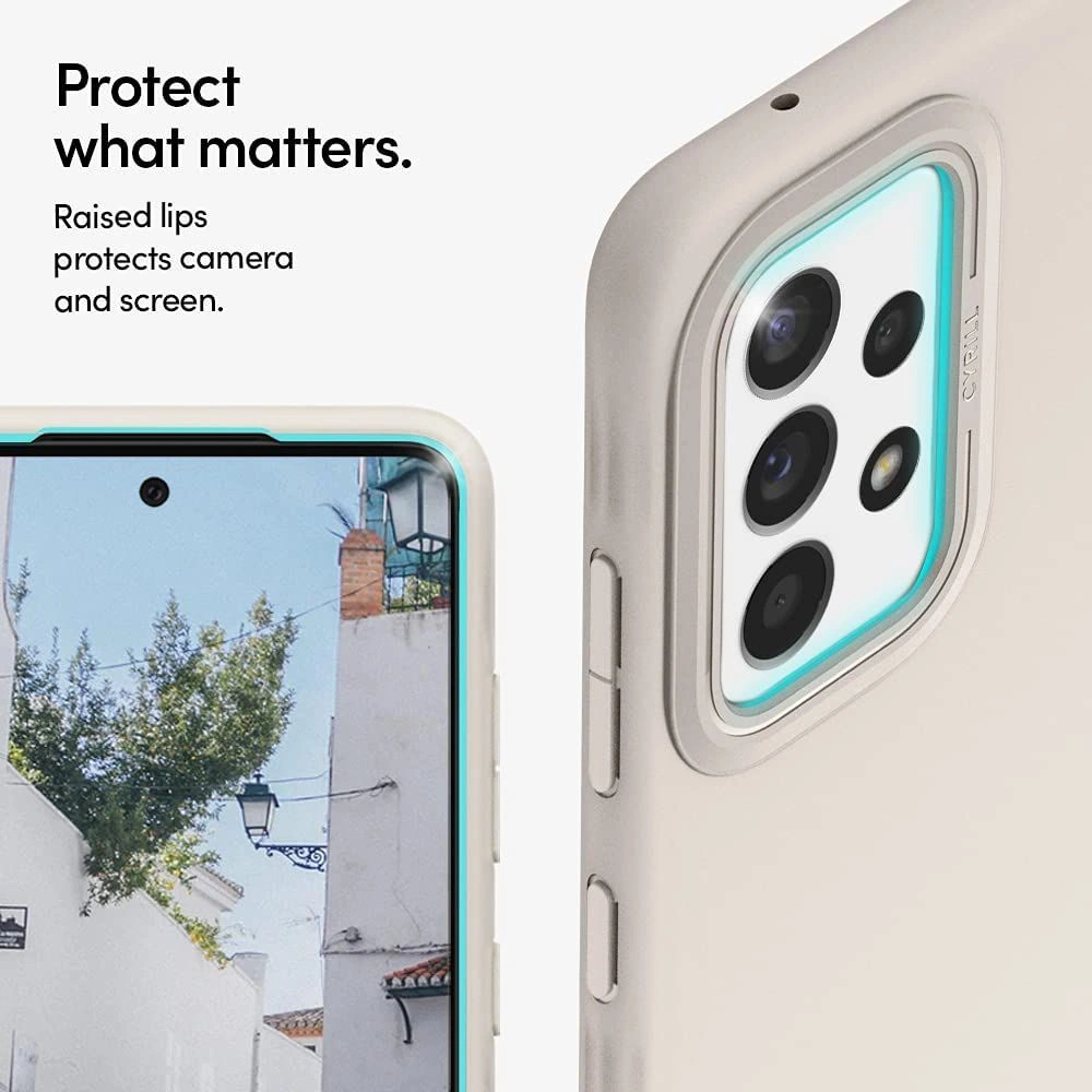 Hurtownia GSM - Etui Spigen Cyrill Stone Samsung Galaxy A52/A52s Cream - SPN1690CRE - {ean13} - Hurt