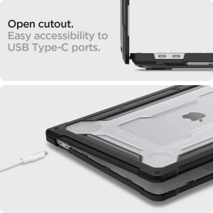 Hurtownia GSM - Etui Spigen Rugged Armor Apple Macbook Pro 16 2019-2023 Matte Black - SPN1691BLK - {ean13} - Hurt