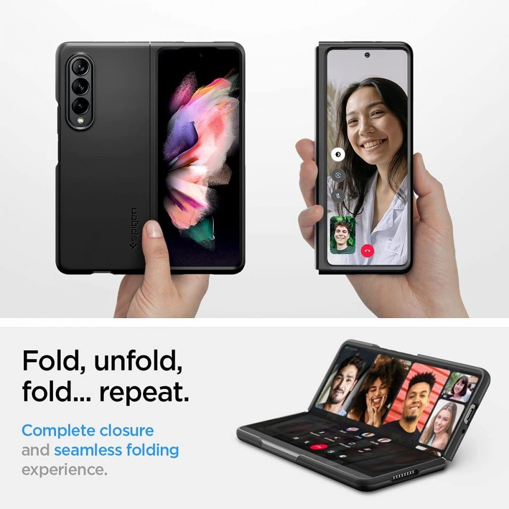 Hurtownia GSM - Etui Spigen Thin Fit Samsung Galaxy Z Fold 3 Černé - SPN1692BLK - {ean13} - Hurt