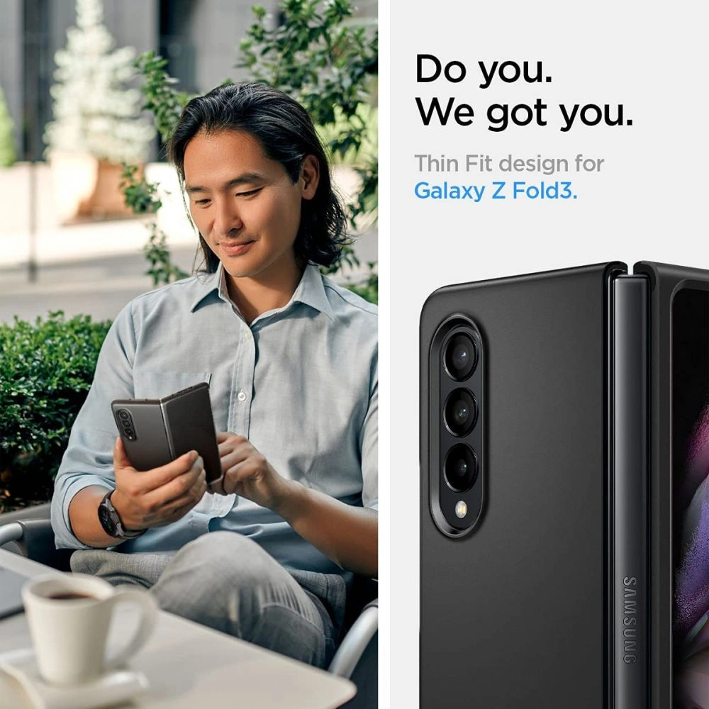 Hurtownia GSM - Etui Spigen Thin Fit Samsung Galaxy Z Fold 3 Černé - SPN1692BLK - {ean13} - Hurt