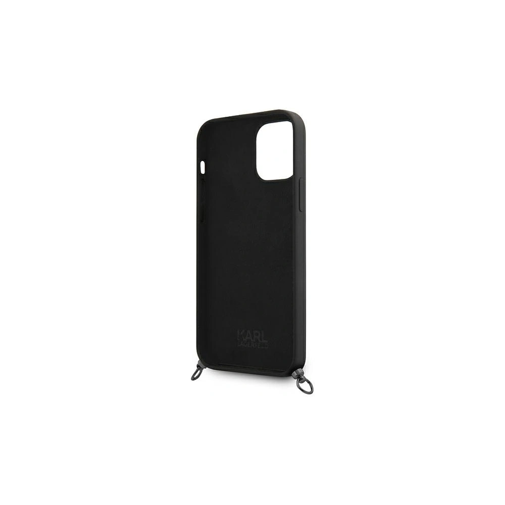 Hurtownia GSM - Etui Karl Lagerfeld KLHCP12LWOSLFKBK Apple iPhone 12 Pro Max hardcase černý/black Silicone Cord Iconik - KLD595BLK - {ean13} - Hurt