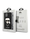 Hurtownia GSM - Etui Karl Lagerfeld KLHCP12LWOSLFKBK Apple iPhone 12 Pro Max hardcase černý/black Silicone Cord Iconik - KLD595BLK - {ean13} - Hurt