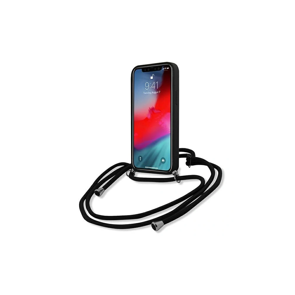 Wholesale Karl Lagerfeld KLHCP12MWOSLFKBK Apple iPhone 12/12 Pro hardcase black Silicone Cord Iconik - KLD596BLK - {ean13} - Hurt