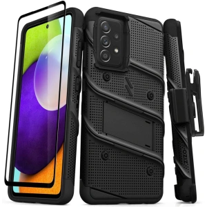 Hurtownia GSM - Pancéřové pouzdro ZIZO BOLT Series Samsung Galaxy A52 5G/A52S se sklem 9H na displej + držák s podstavcem (černé) - ZIZ076BLK - {ean13} - Hurt