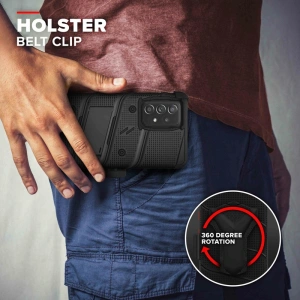 Hurtownia GSM - Pancéřové pouzdro ZIZO BOLT Series Samsung Galaxy A52 5G/A52S se sklem 9H na displej + držák s podstavcem (černé) - ZIZ076BLK - {ean13} - Hurt