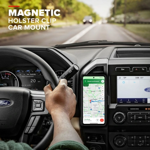 Pancerne etui ZIZO BOLT Series Samsung Galaxy A52 5G/A52S ze szkłem 9H na ekran + uchwyt z podstawką (czarny)