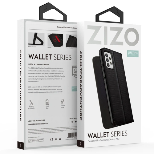 Etui z klapką ZIZO WALLET Series Samsung Galaxy A52 5G/A52S (czarny)