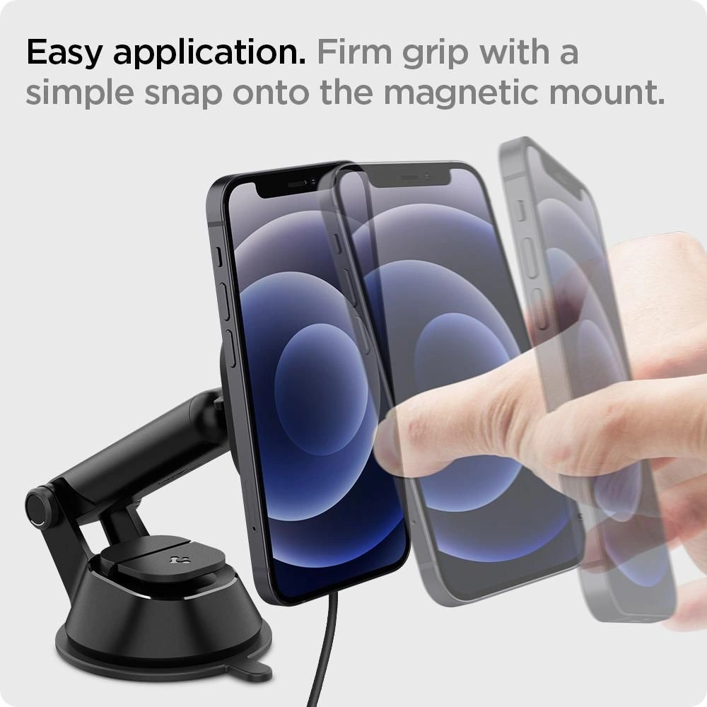 Wholesale Spigen ITS35W Onetap Magnetic MagSafe Dashboard Charger 7.5W Black - SPN1704BLK - {ean13} - Hurt
