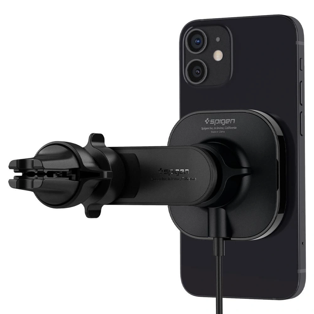 Hurtownia GSM - Uchwyt z ładowarką indukcyjną Spigen ITS12W Onetap Magnetic MagSafe Vent Car Charger 7.5W Black - SPN1705BLK - {ean13} - Hurt
