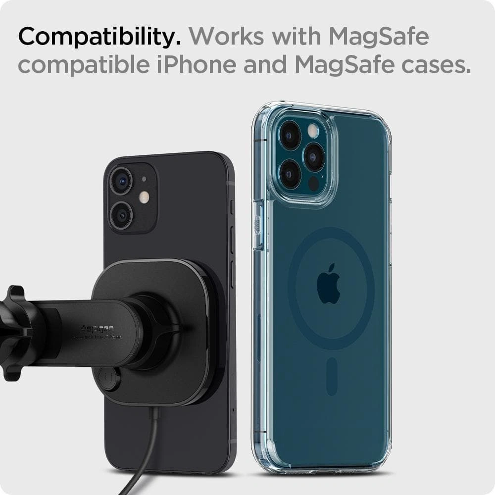 Hurtownia GSM - Uchwyt z ładowarką indukcyjną Spigen ITS12W Onetap Magnetic MagSafe Vent Car Charger 7.5W Black - SPN1705BLK - {ean13} - Hurt