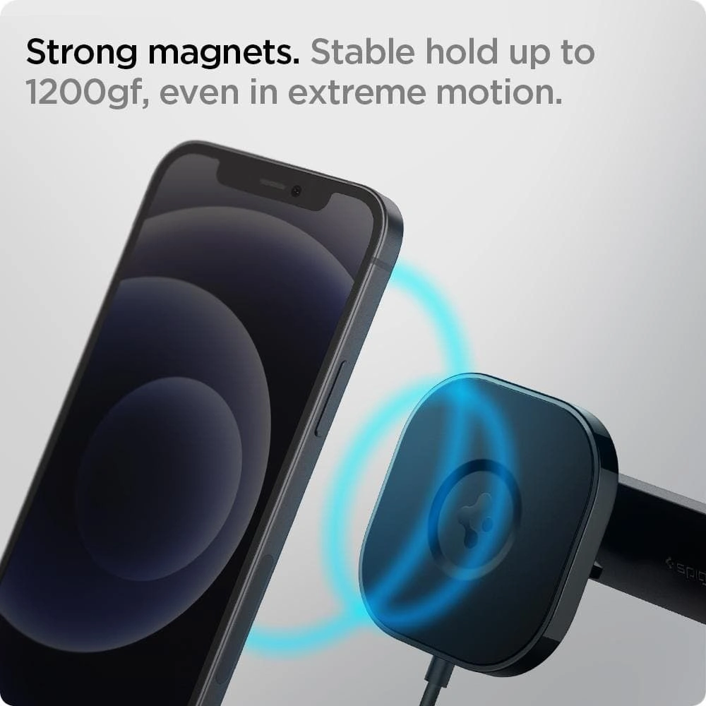Hurtownia GSM - Uchwyt z ładowarką indukcyjną Spigen ITS12W Onetap Magnetic MagSafe Vent Car Charger 7.5W Black - SPN1705BLK - {ean13} - Hurt