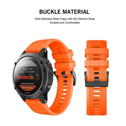 Pasek Tech-Protect Smooth Garmin Fenix 5/6/6 Pro/7 Orange