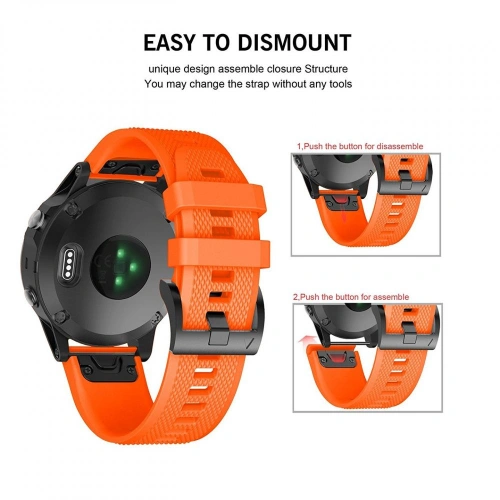Pasek Tech-Protect Smooth Garmin Fenix 5/6/6 Pro/7 Orange