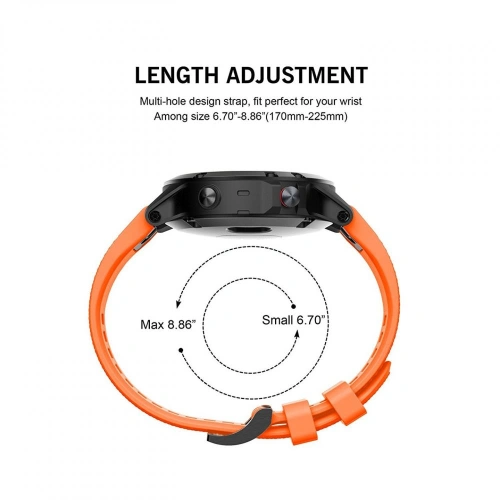 Pasek Tech-Protect Smooth Garmin Fenix 5/6/6 Pro/7 Orange