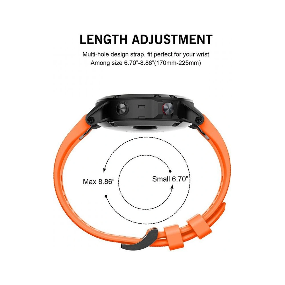 Hurtownia GSM - Pásek Tech-Protect Smooth Garmin Fenix 5/6/6 Pro/7 Oranžový - THP005ORG - {ean13} - Hurt